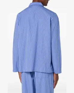 Gestreiftes Pyjama-Oberteil - Blau