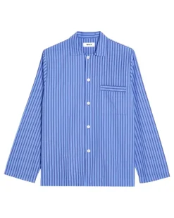 Gestreiftes Pyjama-Oberteil - Blau
