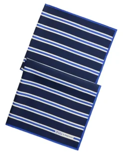 Gestreiftes Seiden-Bandana - Blau