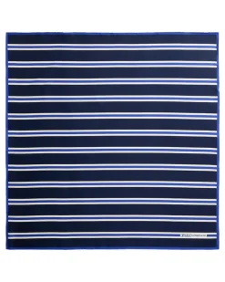 Gestreiftes Seiden-Bandana - Blau