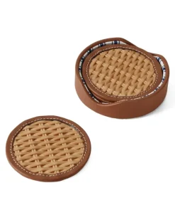 Gewebte Untersetzer (4er-Set) - Braun
