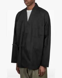 Gewickelter Kimono - Schwarz