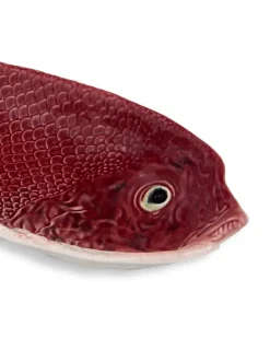 Gewölbte Peixes Servierplatte - Rot