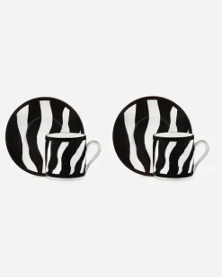 Gift Box With 2 Porcelain Espresso Cups With Saucers - Espressotassen Multicolor
