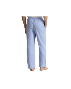 Gingan-Pyjamahose aus Baumwolle Blue