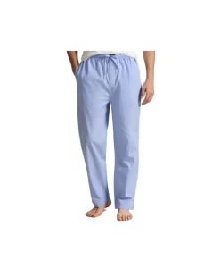 Gingan-Pyjamahose aus Baumwolle Blue