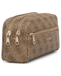 4G Kosmetiktasche mit Monogramm-Print - Nude