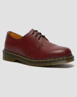 1461 Glattleder Oxford Schuhe in Rot, Größe