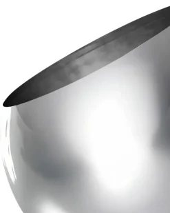 Globe Blumentopf mit Oblique-Schnitt - Silber