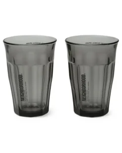 Gläser mit Logo-Print (2er-Set) - Grau