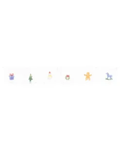 Gläser mit Weihnachtsmotiven (6er-Set) - Weiß