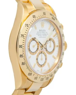 Goldfarbene Armbanduhr mit Zifferblatt 40mm - Weiß