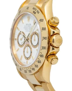 Goldfarbene Armbanduhr mit Zifferblatt 40mm - Weiß
