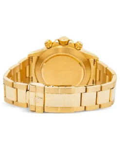 Goldfarbene Armbanduhr mit Zifferblatt 40mm - Weiß