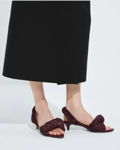 Grace Slingback-Sandalen-Bordeaux - Damen