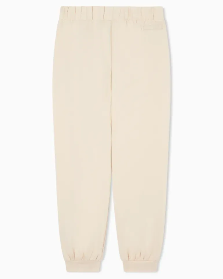 Graphic Series Girl Jogginghose aus Baumwollstretch Beige