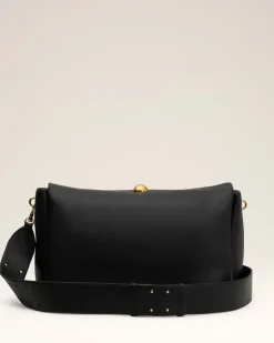 Große Carrousel Tasche aus schwarzem Leder Unisex