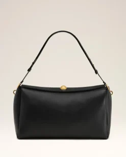 Große Carrousel Tasche aus schwarzem Leder Unisex