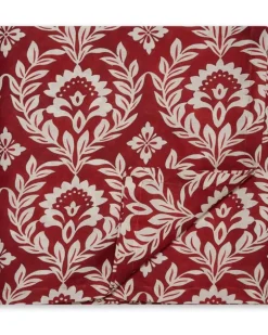 Große Tischdecke mit Blatt-Print - Rot