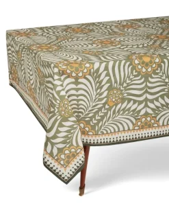 Große Tudor Tischdecke - Grün