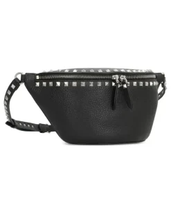 Gürteltasche aus gekörntem Leder - Schwarz
