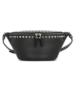 Gürteltasche aus gekörntem Leder - Schwarz