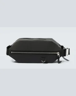Gürteltasche aus Leder Schwarz