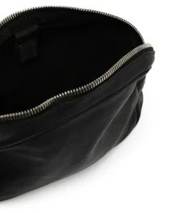 Gürteltasche aus Leder - Schwarz