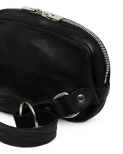 Gürteltasche aus Leder - Schwarz