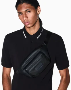 Gürteltasche aus Polyamid mit einem verstellbaren Riemen Schwarz