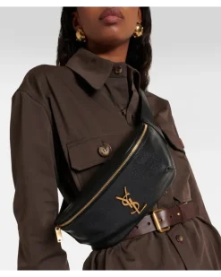 Gürteltasche Classic Monogram aus Leder Schwarz