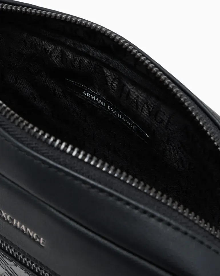 Gürteltasche mit Fronttasche und verstellbarem Riemen Schwarz