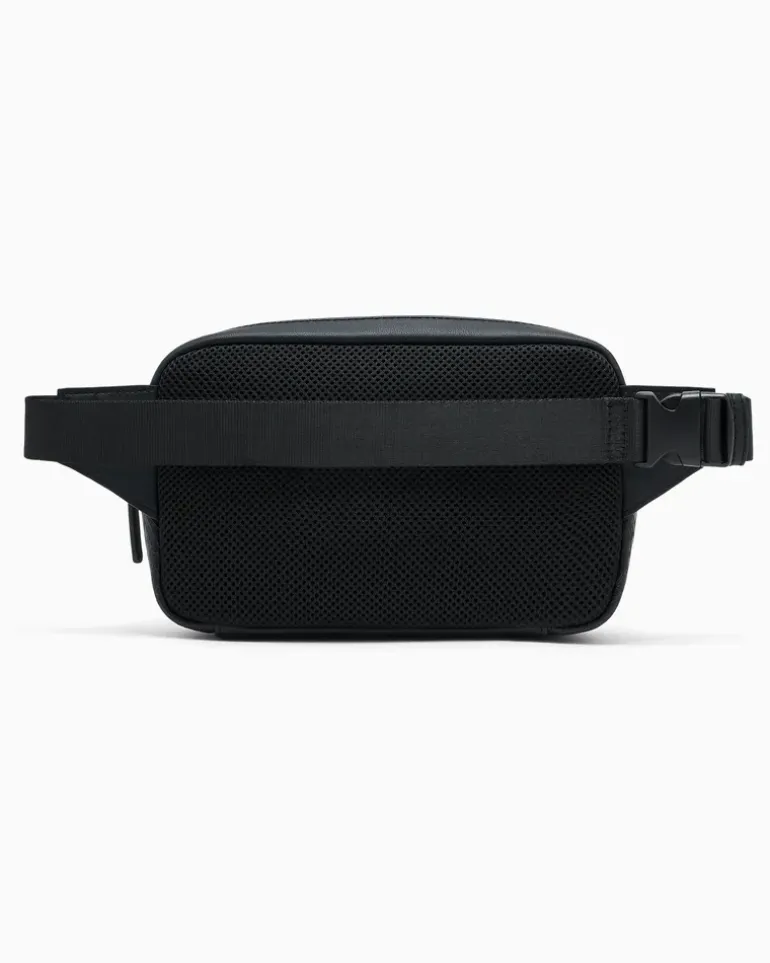 Gürteltasche mit Fronttasche und verstellbarem Riemen Schwarz