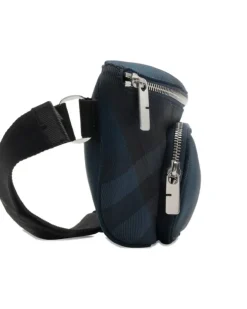 Gürteltasche mit Karomuster - Blau