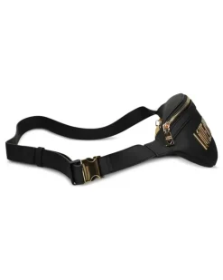 Gürteltasche mit Logo-Applikation - Schwarz