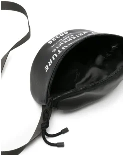 Gürteltasche mit Logo-Print - Schwarz