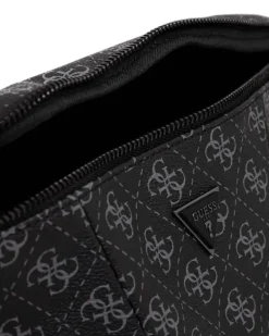 Gürteltasche mit Logo-Print - Schwarz