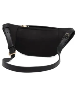 Gürteltasche mit Logo-Schild - Schwarz