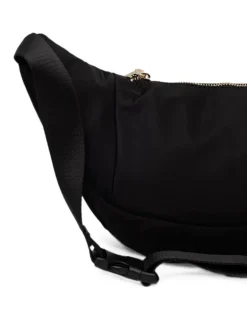 Gürteltasche mit Logo-Schild - Schwarz