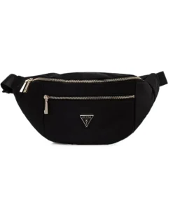 Gürteltasche mit Logo-Schild - Schwarz