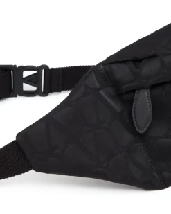 Gürteltasche mit Monogrammmuster - Schwarz