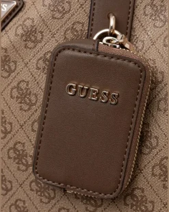 Gürteltasche mit Monogramm-Print - Nude