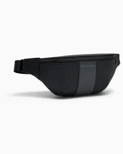 Gürteltasche mit Reißverschluss und verstellbarem Riemen Schwarz