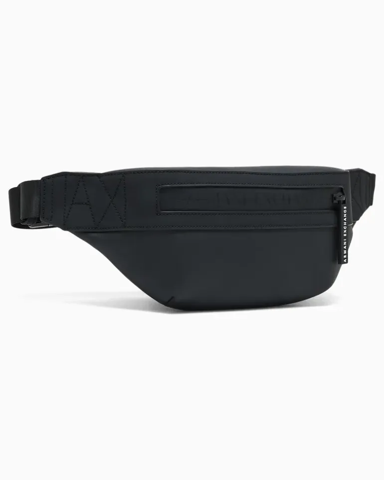 Gürteltasche mit Reißverschluss und verstellbarem Riemen Schwarz