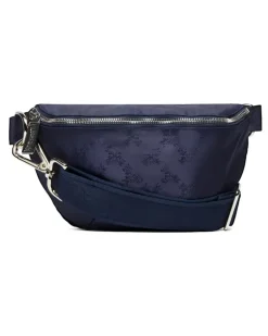 Gürteltasche mit Schildkröten-Monogramm - Blau