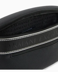 Gürteltasche mit verstellbarem Riemen und Reißverschlüssen Schwarz