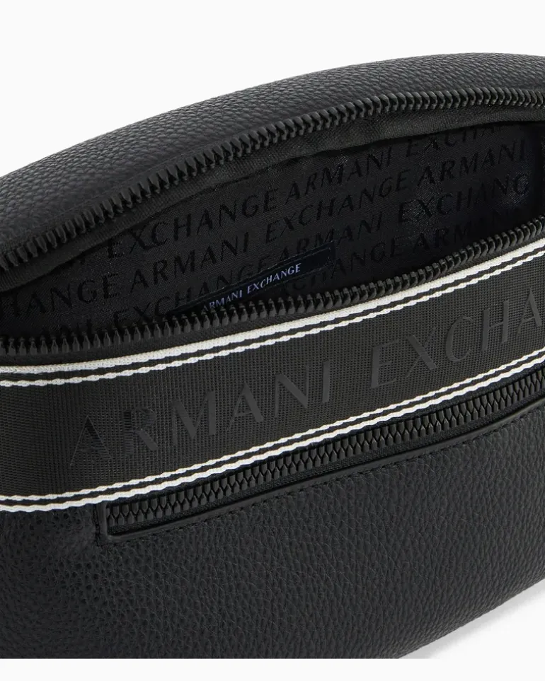 Gürteltasche mit verstellbarem Riemen und Reißverschlüssen Schwarz
