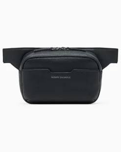 Gürteltasche mit verstellbarem Riemen und Reißverschluss Schwarz