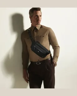 Gürteltasche Montblanc Panorama - Schwarz - Stoff und Leder - MB222899 - Gürteltaschen