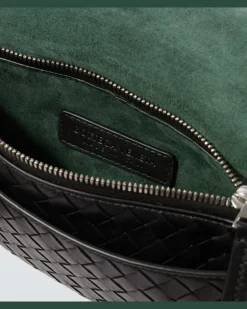 Gürteltasche Veneto Intrecciato aus Leder Schwarz